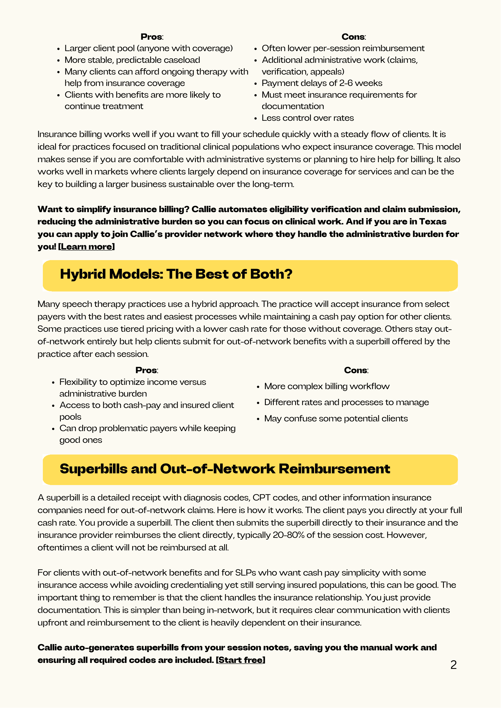 Cash Pay vs. Insurance: Choosing Your Payment Model — Page 2