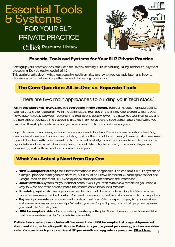 Essential Tools and Systems for Your SLP Private Practice preview