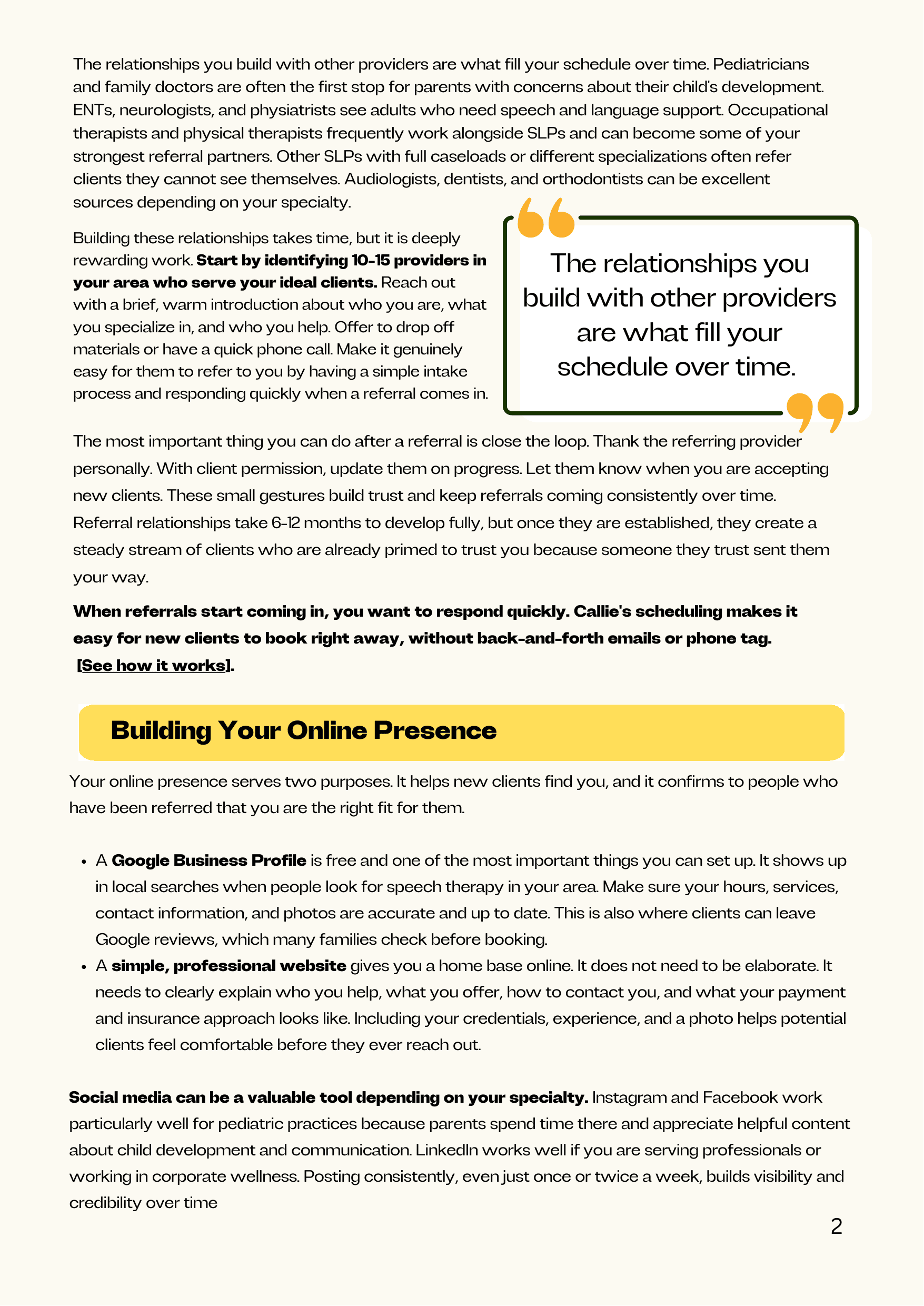 Marketing Basics for Your New SLP Private Practice — Page 2
