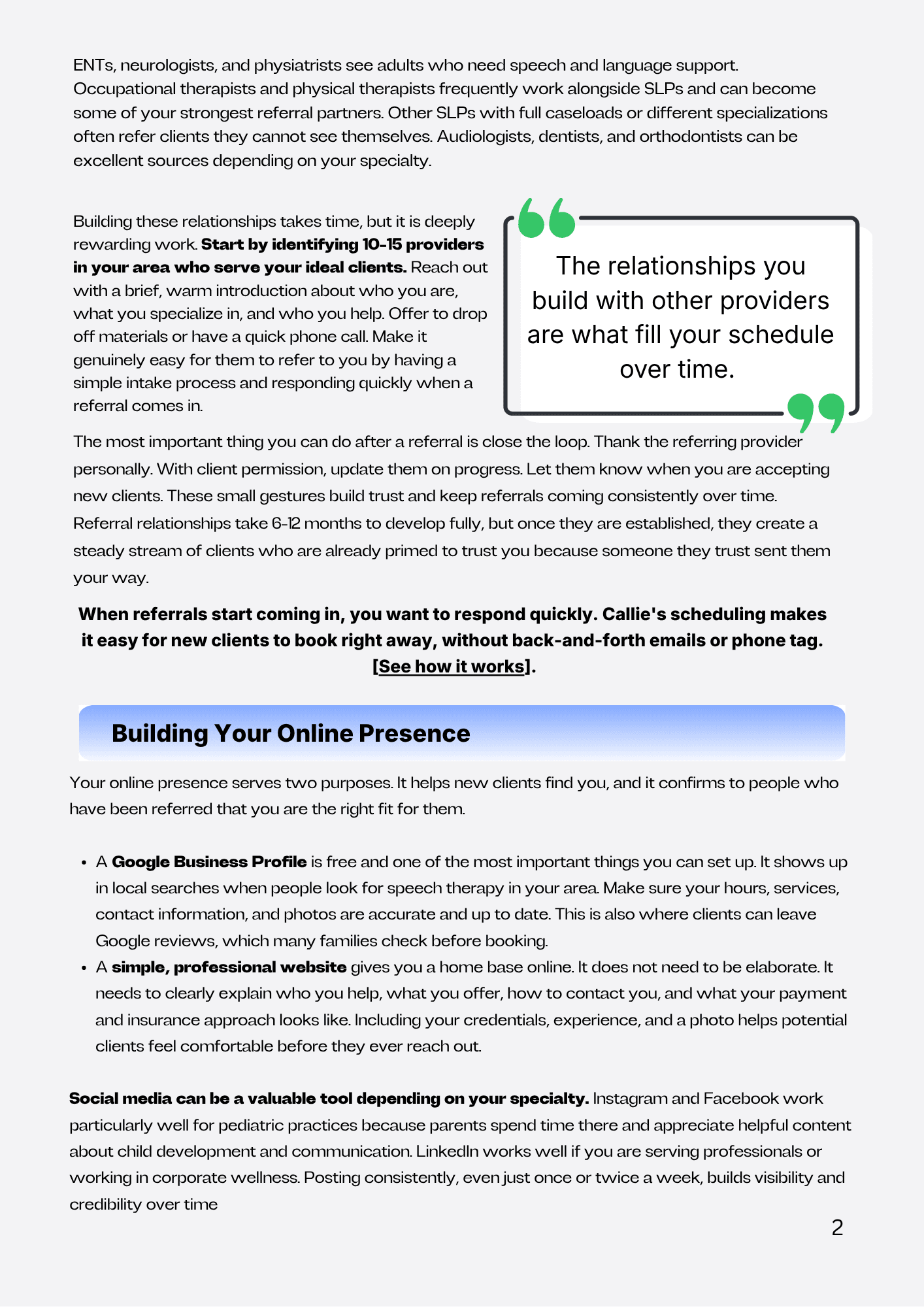 Marketing Basics for Your New SLP Private Practice — Page 2